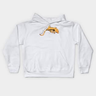 Crested gecko art Kids Hoodie